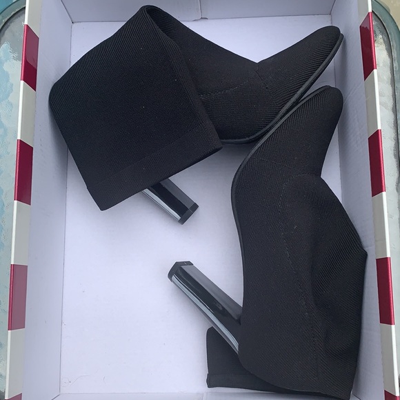 New Circus Sam Edelman Black and White Sock boots - Picture 11 of 12